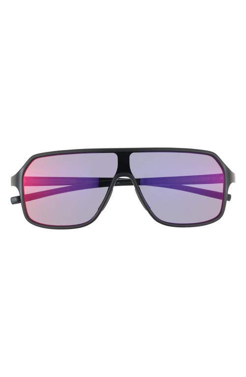 Bolide 136mm Oversize Mask Sunglasses in Matte Black /Smoke Mirror