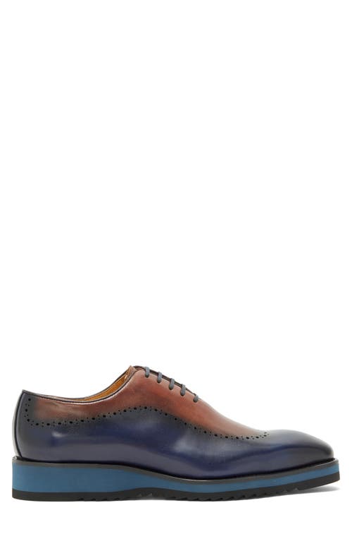 Shop Maison Forte Palomar Wholecut Oxford In Navy/brown