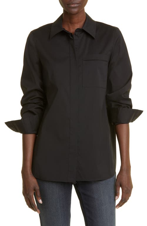 Lafayette 148 New York Ruxton Button-Up Shirt in Black