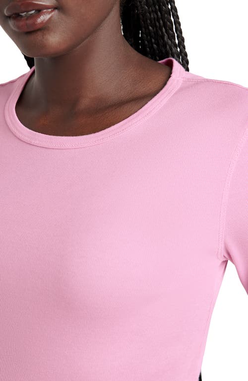 Shop Splendid Long Sleeve Crewneck T-shirt In Cotton Candy