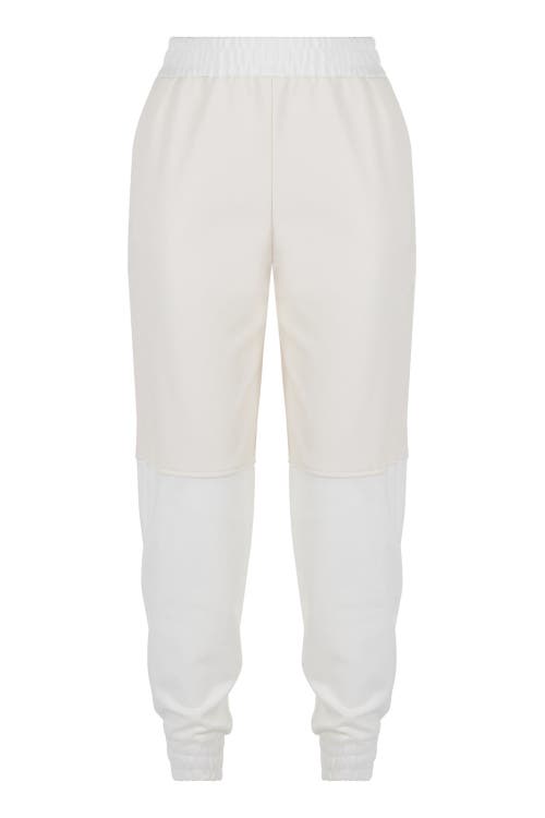 Shop Nocturne High-waisted Jogging Pants In Ivory