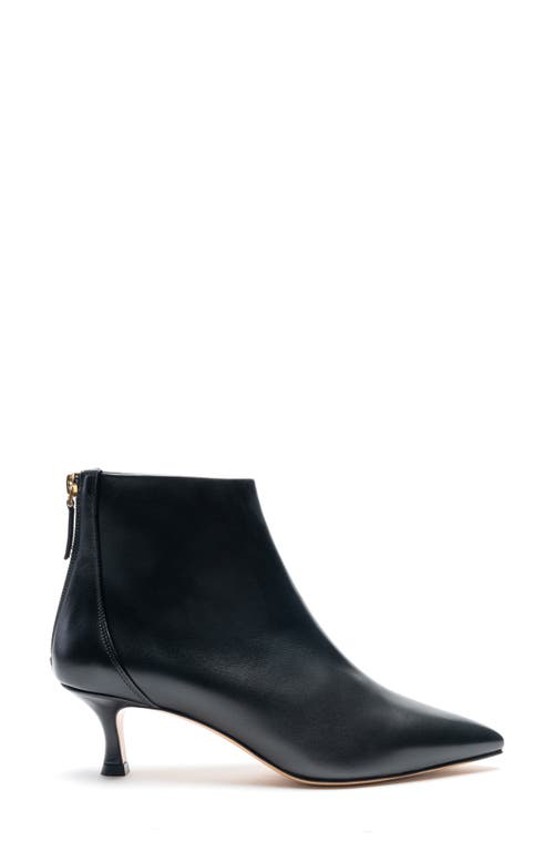 Black Suede Studio Jelena Napa Zip Ankle Booties In Black