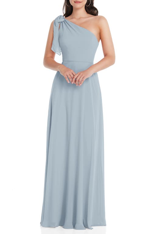 After Six One-Shoulder Evening Gown in Mist
