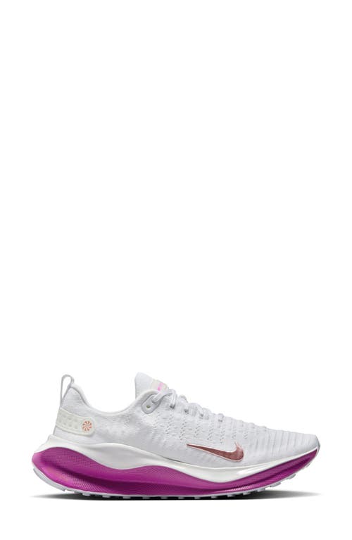 Shop Nike Infinityrn 4 Running Shoe In White/bronze/fuchsia