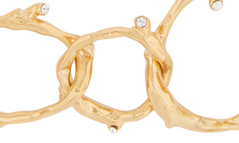 Shop Oscar De La Renta Crystal Branch Necklace In Gold