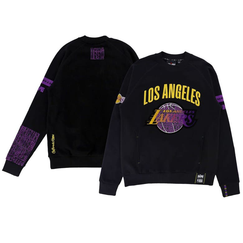 Two Hype Men's And Women's Nba X  Black Los Angeles Lakers Culture & Hoops Heavyweight Pullover Sweat In Black