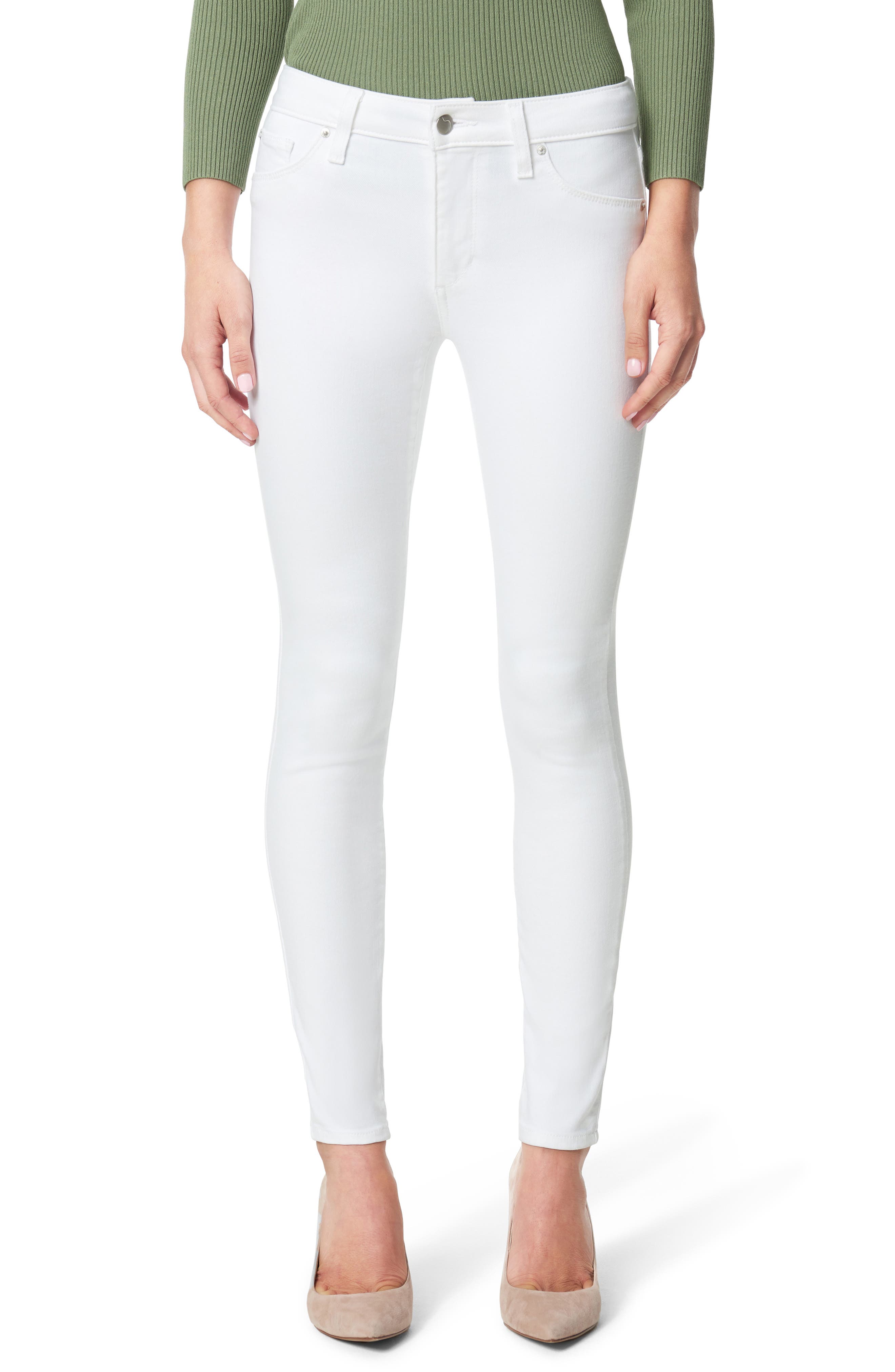 ankle white jeans