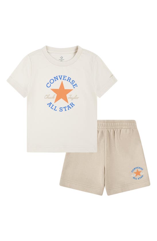 Shop Converse Kids' T-shirt & Shorts Set In Nutty Granola