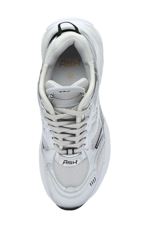 Shop Ash Race Sneaker In Silver/pearl