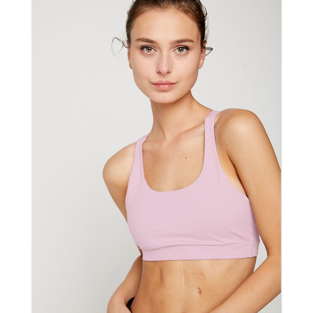 Rebody Active Strappy X Silkiflex Lite Bra In Baby Pink