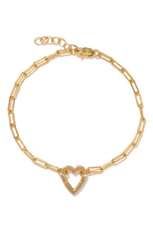 Jude Heart Pendant Bracelet in Gold