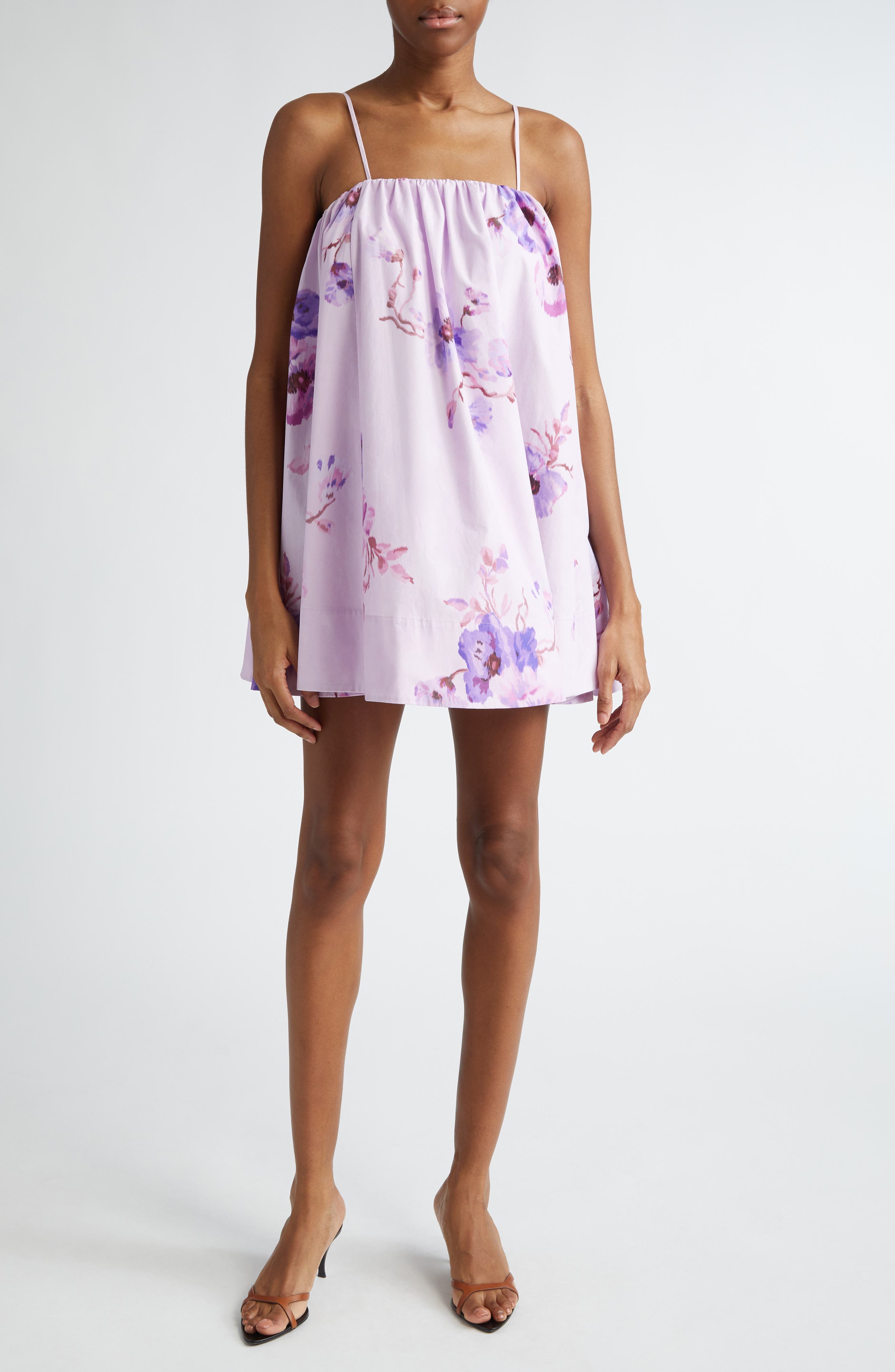 Nordstrom Zimmermann Lightburst Puff Minidress Purple Floral at Nordstrom,  | The Summit