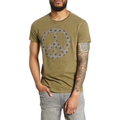 John Varvatos Star Usa Peace Star Fill T-Shirt, Green