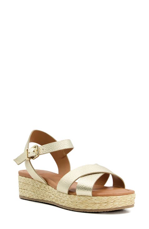 Journee Collection Women's 'Kaylee' Canvas Ankle Strap Wedges Size 9 in  Grey (As Is Item) - Bed Bath & Beyond - 18182909