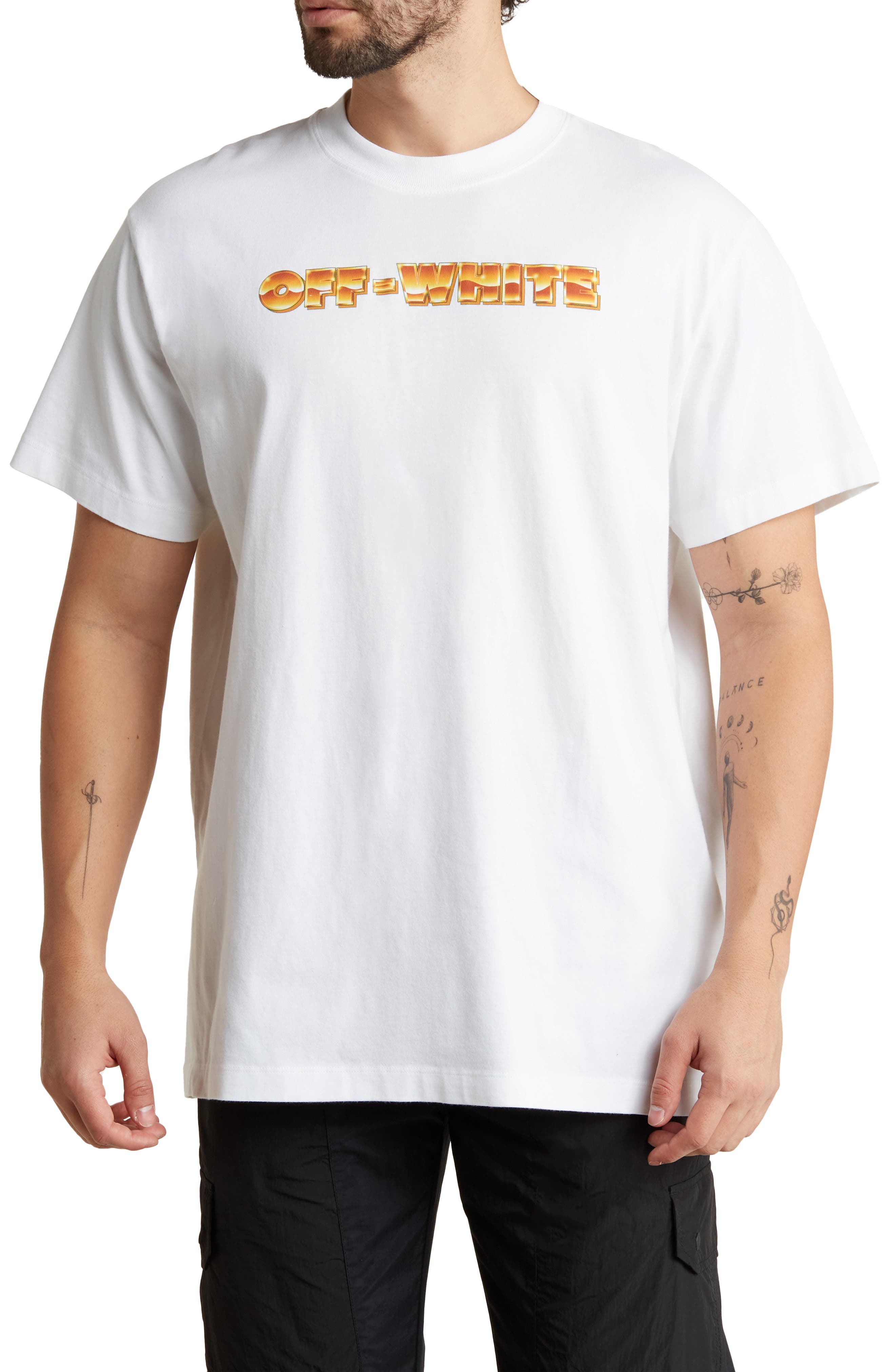 off white color graphic tee