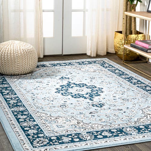 Jonathan Y Palmette Modern Persian Floral Area Rug In Blue/navy