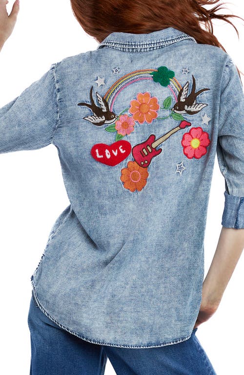 Billy T Birds Of A Feather Denim Shirt In Denim