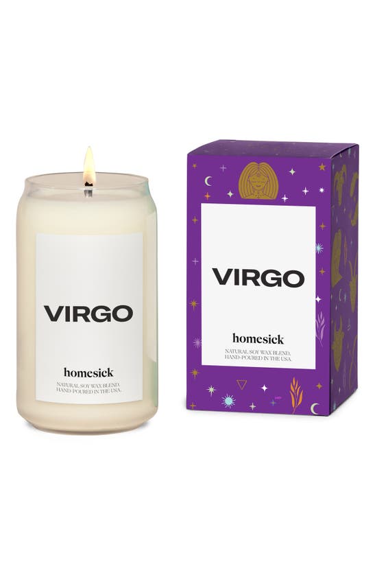 Homesick Astrological Sign Candle In White