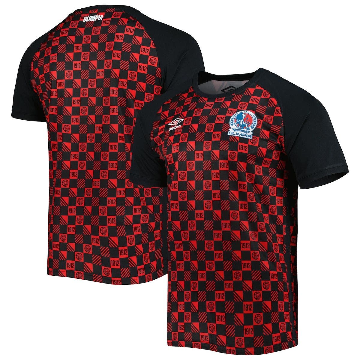 Umbro Men's Umbro Red Club Deportivo Olimpia Pre-Match Raglan Jersey