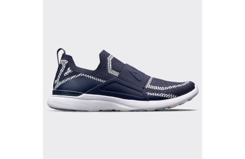 Shop Apl Athletic Propulsion Labs Techloom Bliss Slip-ons In Navy/white/navy