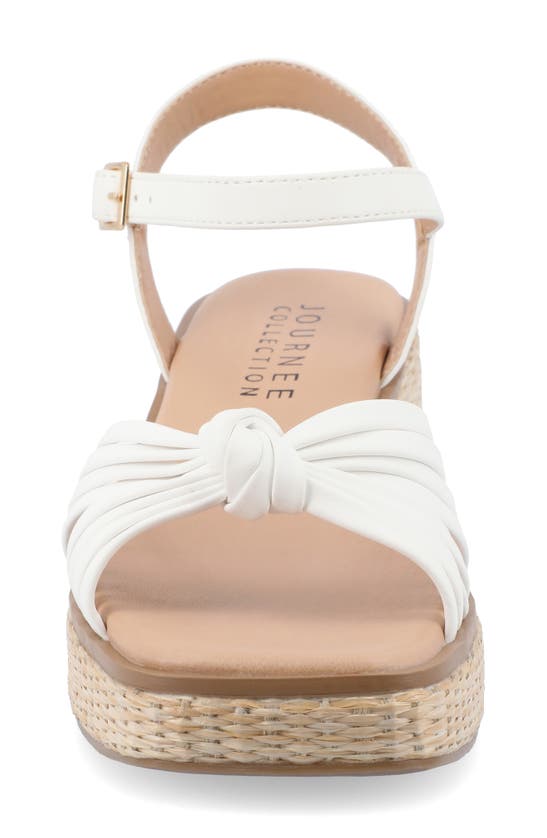 Shop Journee Collection Hally Espadrille Platform Sandal In Off White