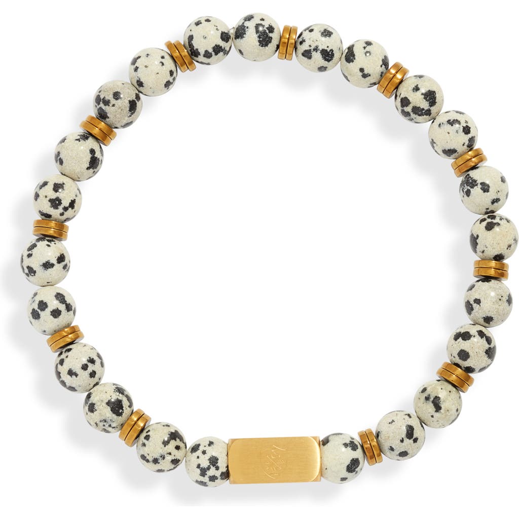 Clifton Wilson Speckles Stone Beaded Bracelet In Neutral