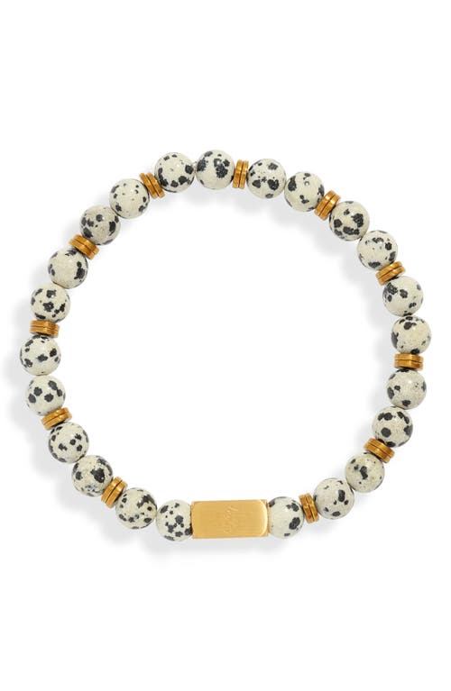 Shop Clifton Wilson Speckles Stone Beaded Bracelet In White