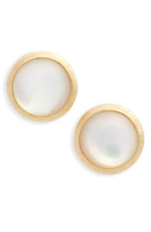 Marco Bicego Jaipur Semiprecious Stone Stud Earrings in Yellow Gold/White Mop at Nordstrom