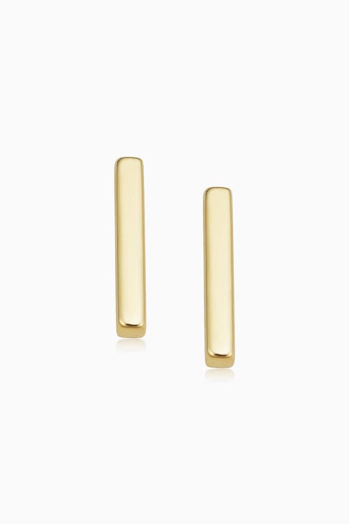 Oradina Women's 14k Yellow Gold Pisa Bar Studs In Yellow Gold