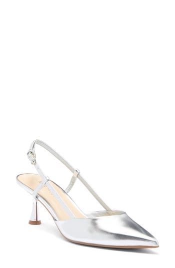 Nine West Rowen Slingback Pump In Silver