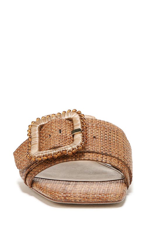 Sam Edelman Women's Deacon Square Toe Buckle Block Heel Slide Sandals In Cuoio