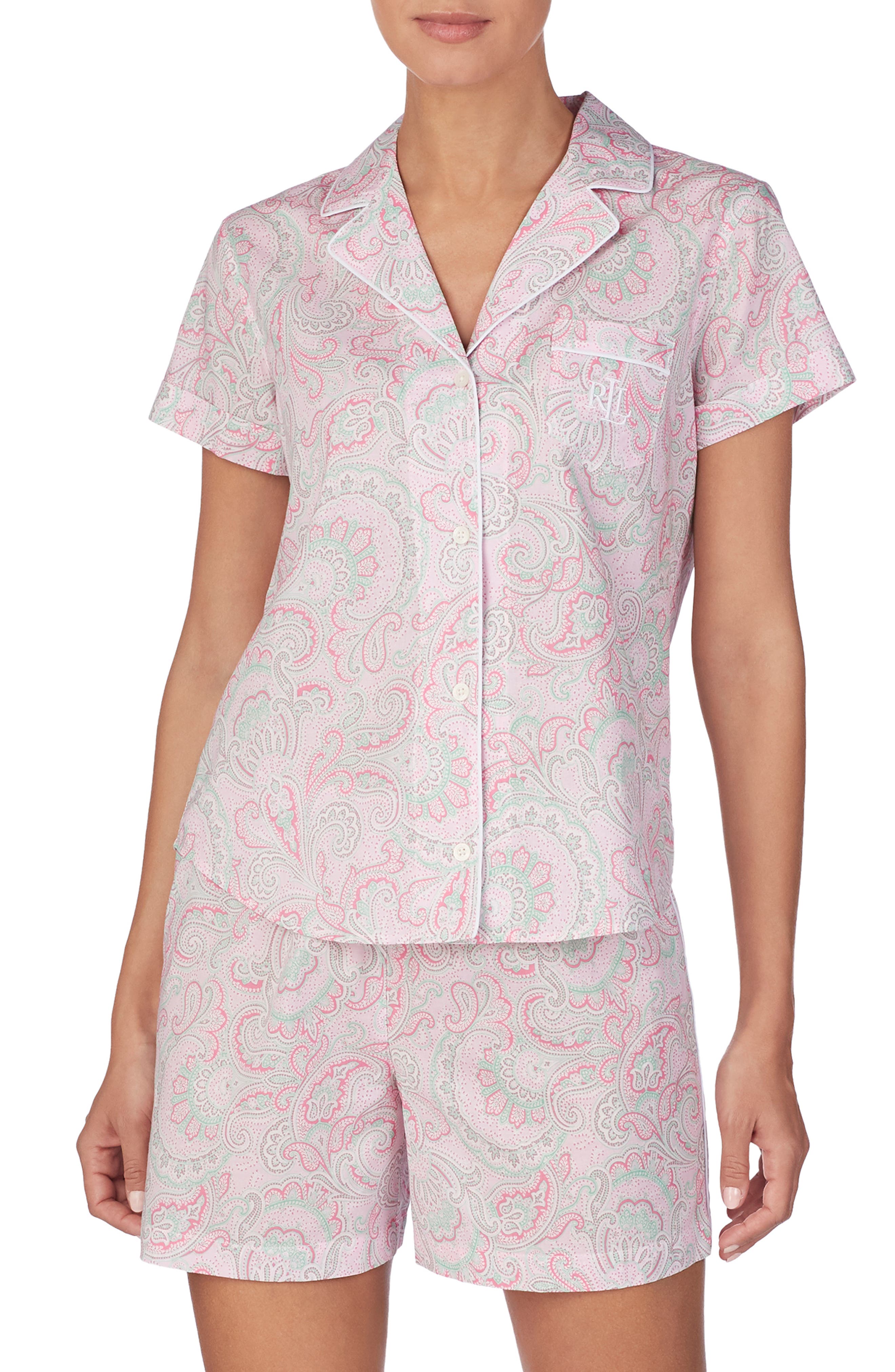 Lauren Ralph Lauren Short Pajamas, Pink
