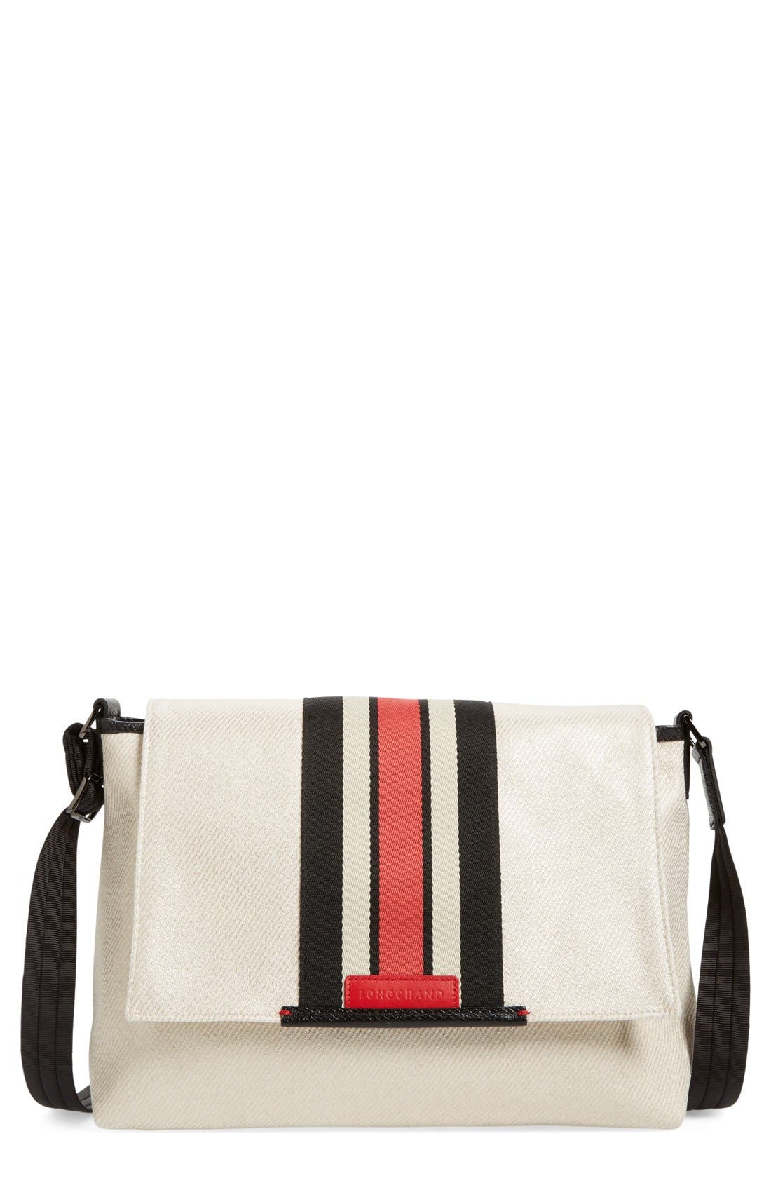 Longchamp 'Medium Ruban d'Or' Metallic Canvas Messenger Bag Nordstrom