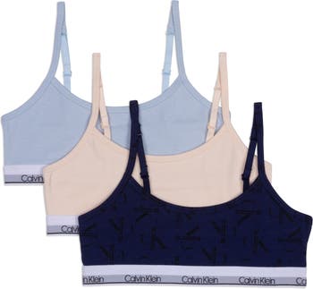 Kids' Assorted 3-Pack Stretch Cotton Bralettes