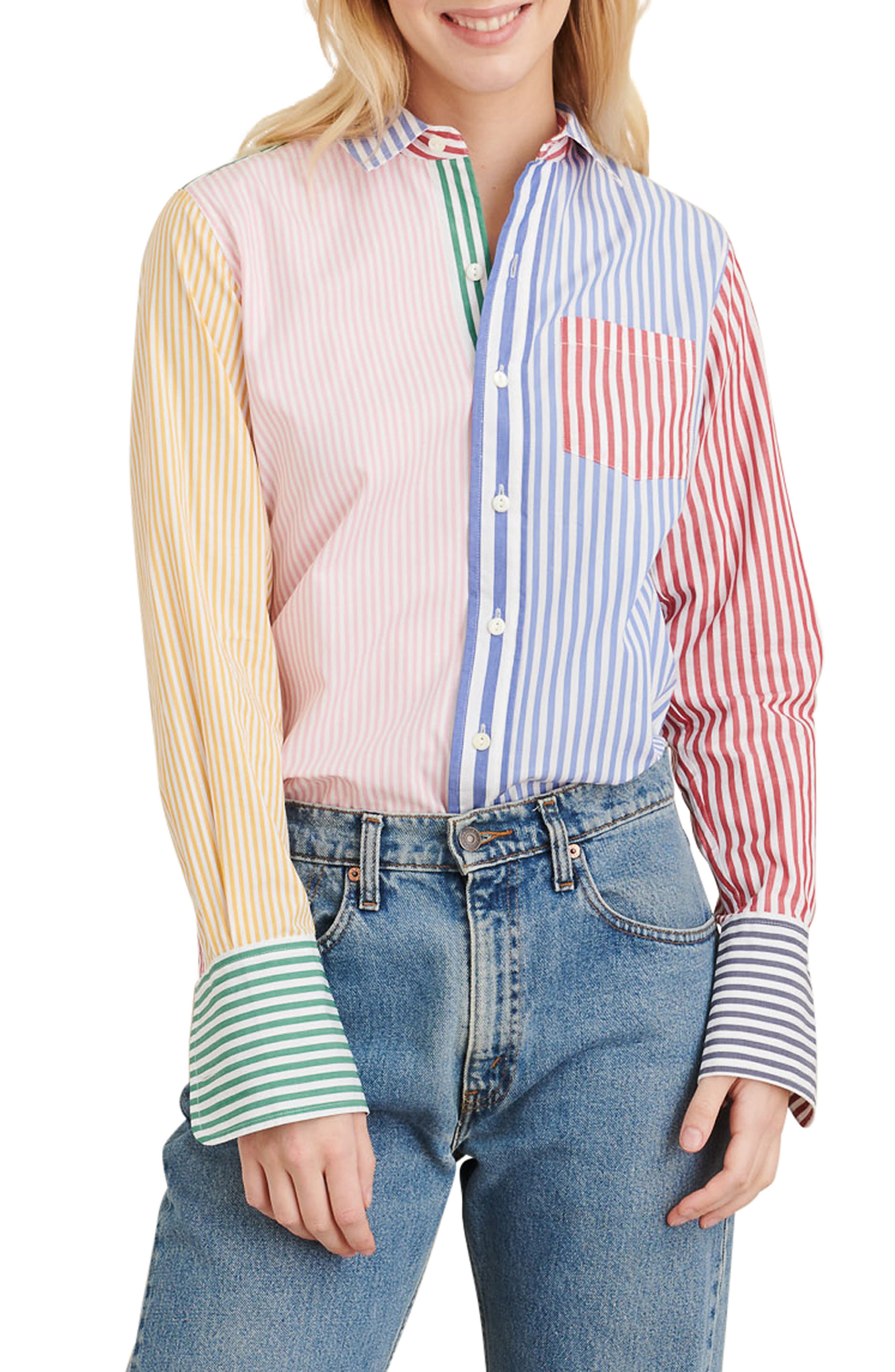 Alex Mill Wyatt Mixed Stripe Button-Up 