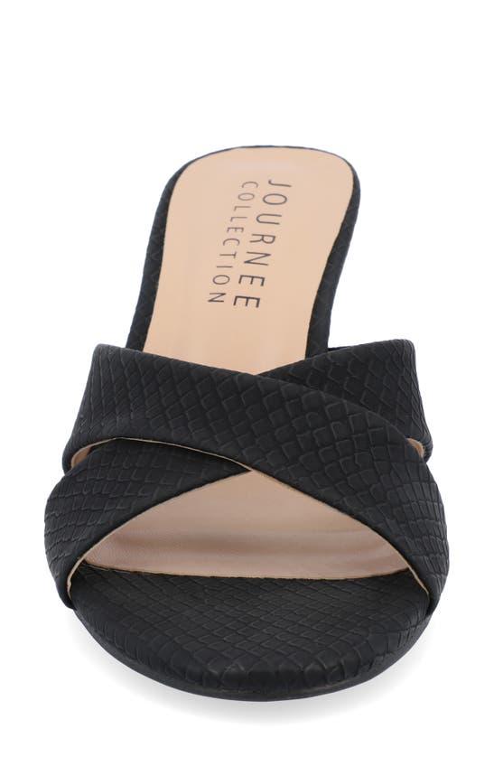 Journee Collection Journee Leonie Pearly Stud Slide Sandal In Black
