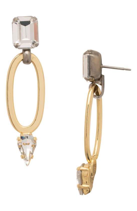 Sorrelli Gigi Two-tone Crystal Drop Earrings In Gold