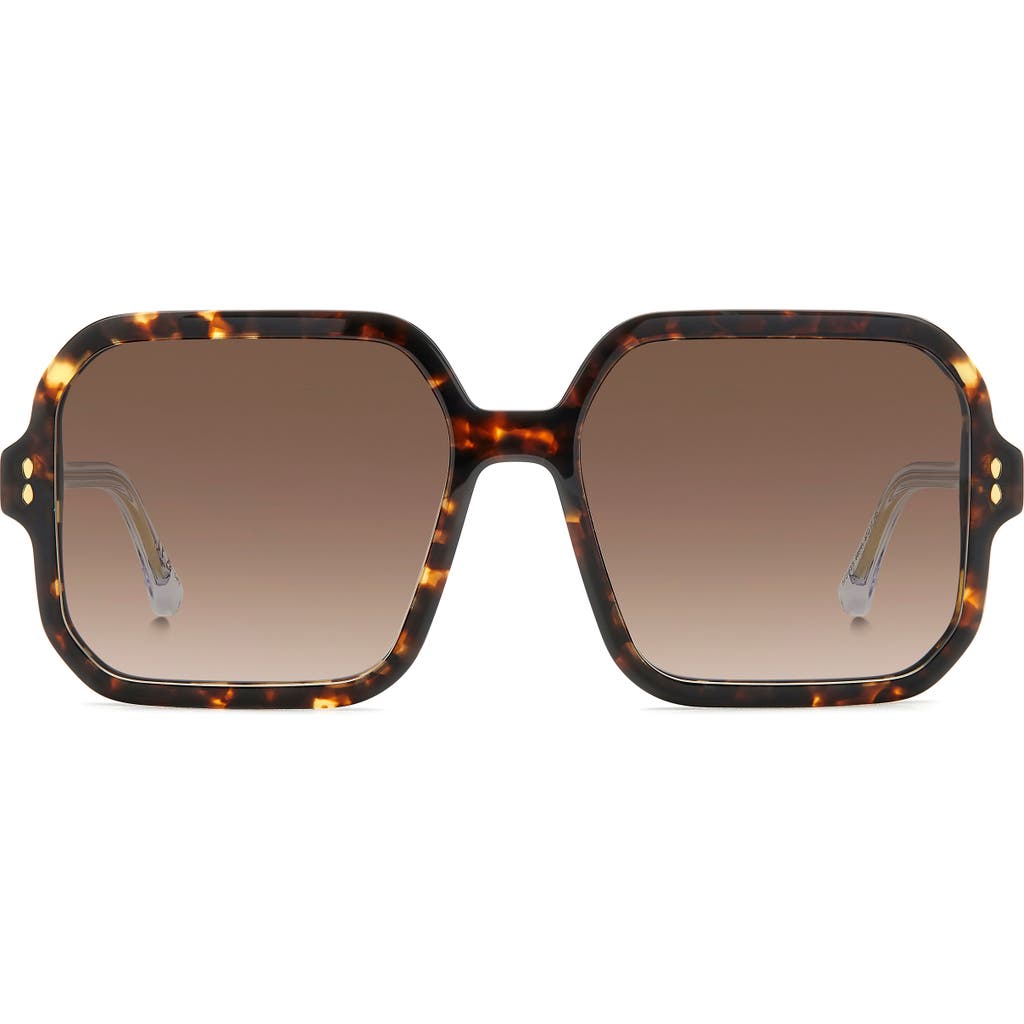 Isabel Marant 57mm Gradient Square Sunglasses In Havana/brown Gradient
