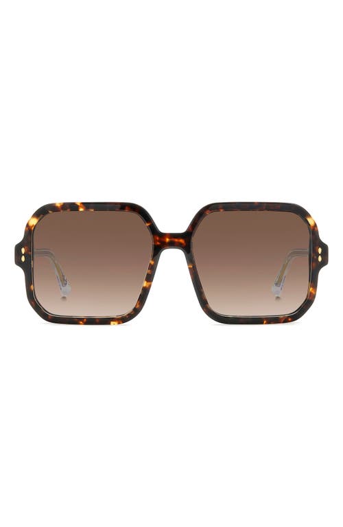 Shop Isabel Marant 57mm Gradient Square Sunglasses In Havana/brown Gradient