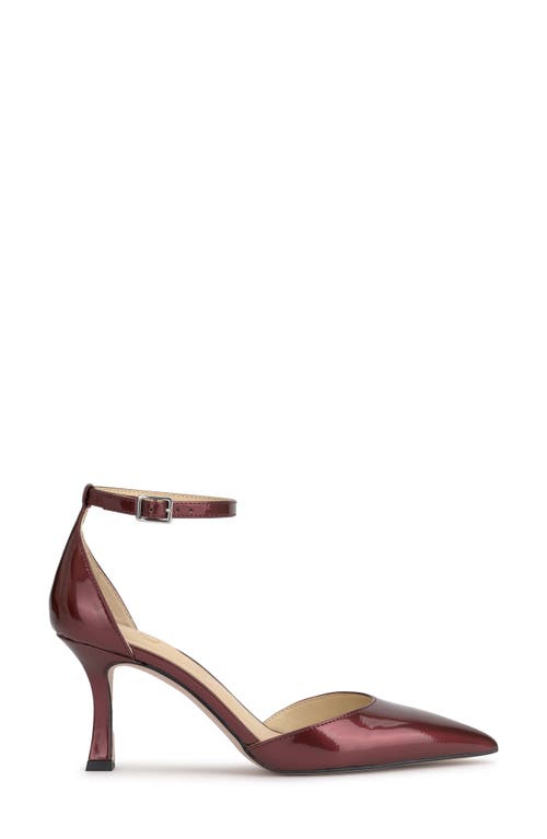 Jessica Simpson Foxena Ankle Strap Pointed Toe Pump In Oxblood