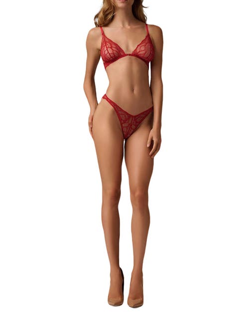 Kiki De Montparnasse Mon Cheri Thong In Red