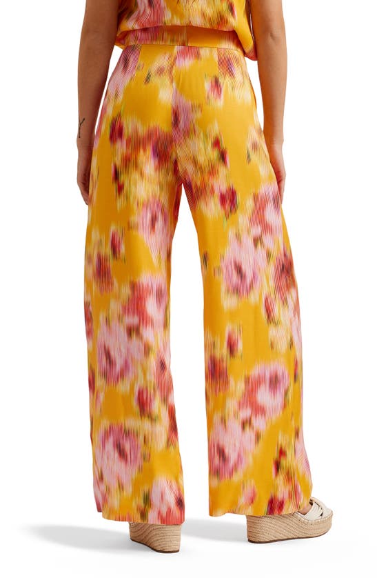 Ted Baker Womens Orange Hitako Wide-leg High-rise Woven Trousers In Orange