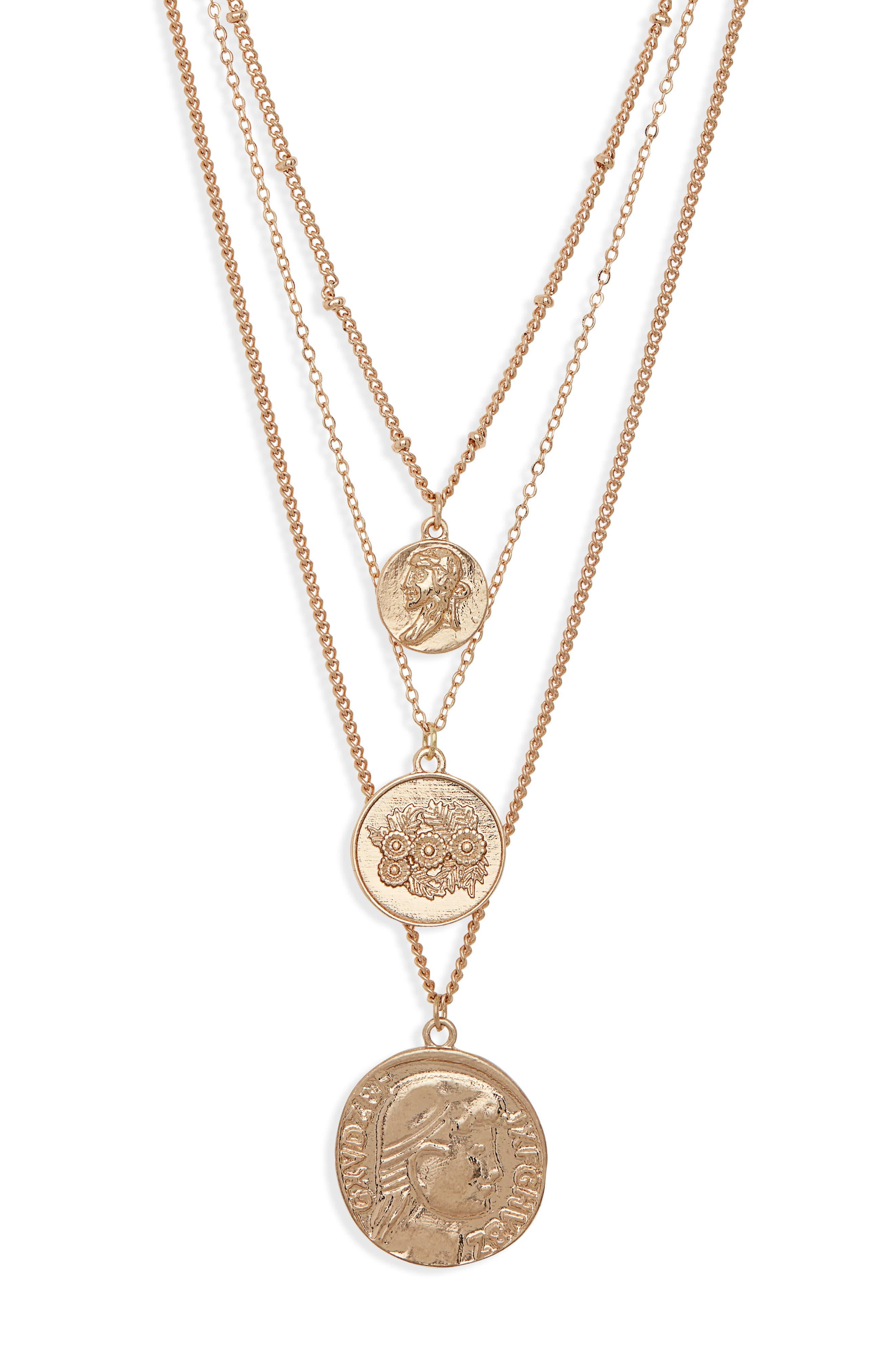 BP. Set of 3 Medallion Pendant Necklaces Nordstrom