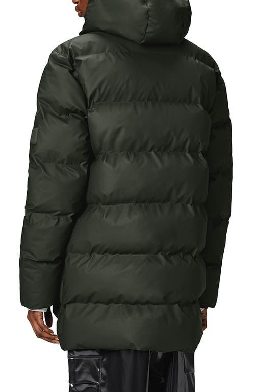 Shop Rains Alta Water Repellent Insulated Cargo Puffer Jacket In Green