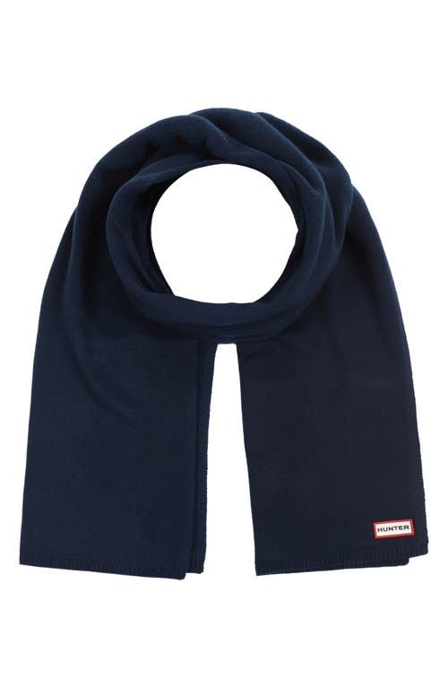 Hunter Play Essential Recycled Polyester Blend Scarf in Valtameri Blue