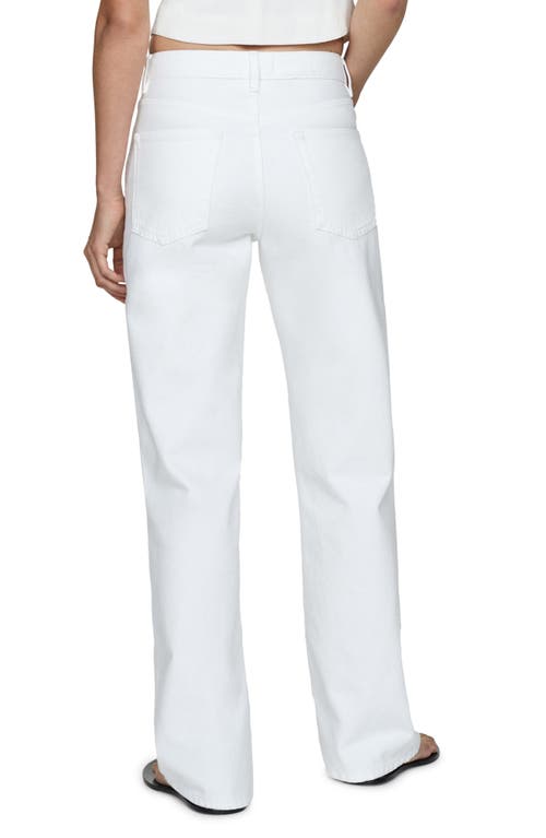 Shop Mango Straight Leg Jeans In White