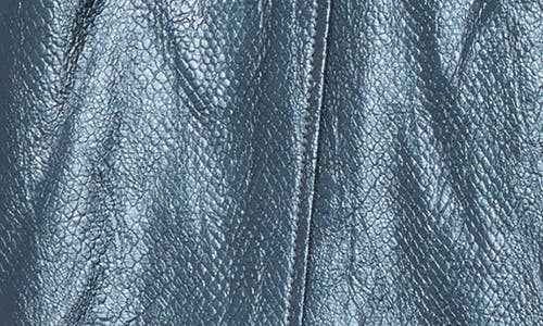 Cinq À Sept Benji Snakeskin Embossed Wide Leg Pants In Onyx