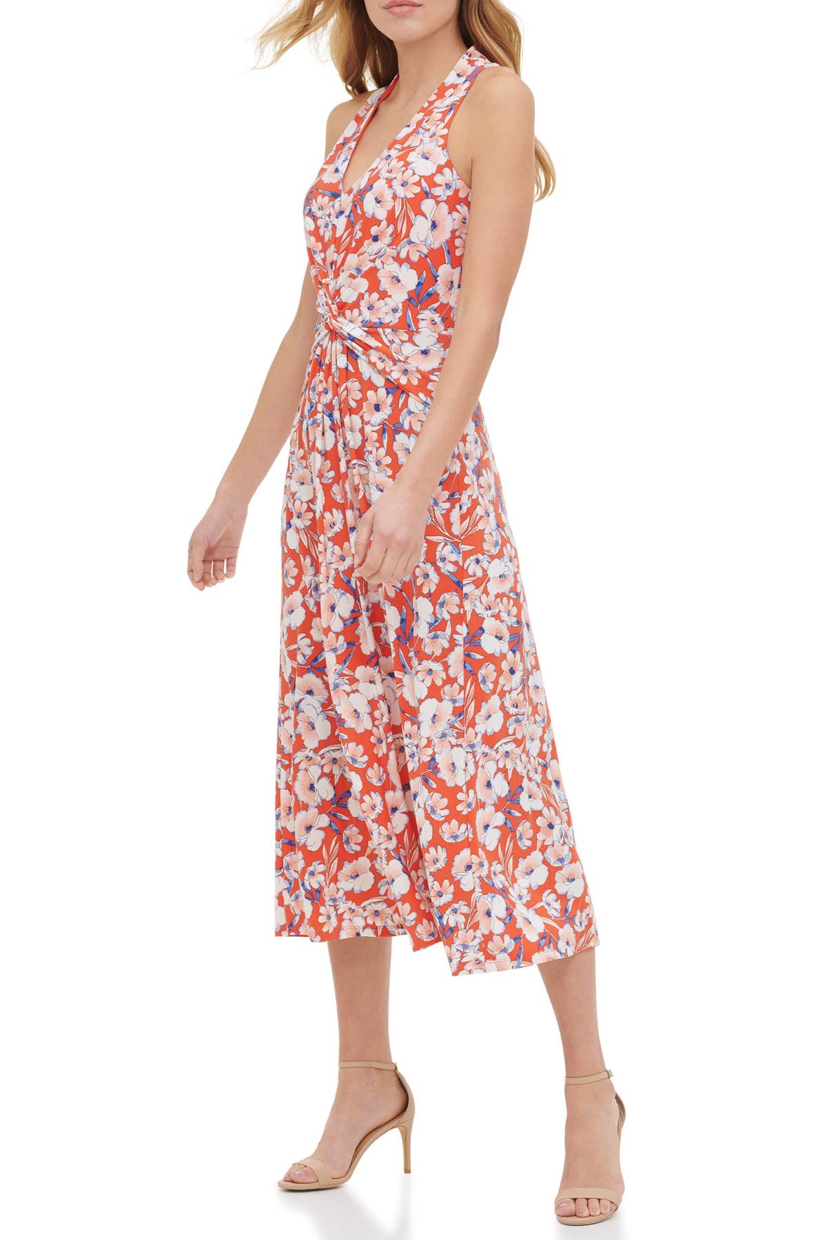 Tommy Hilfiger | Sleeveless Midi Jersey Floral Print Dress | Nordstrom Rack