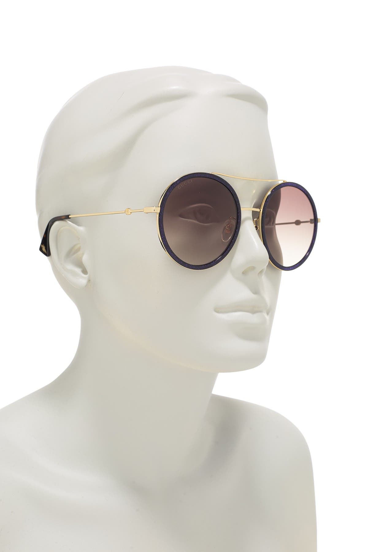gucci 56mm round sunglasses