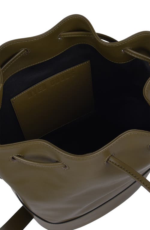 Hyer Goods Luxe Cinch Bucket Bag In Olive